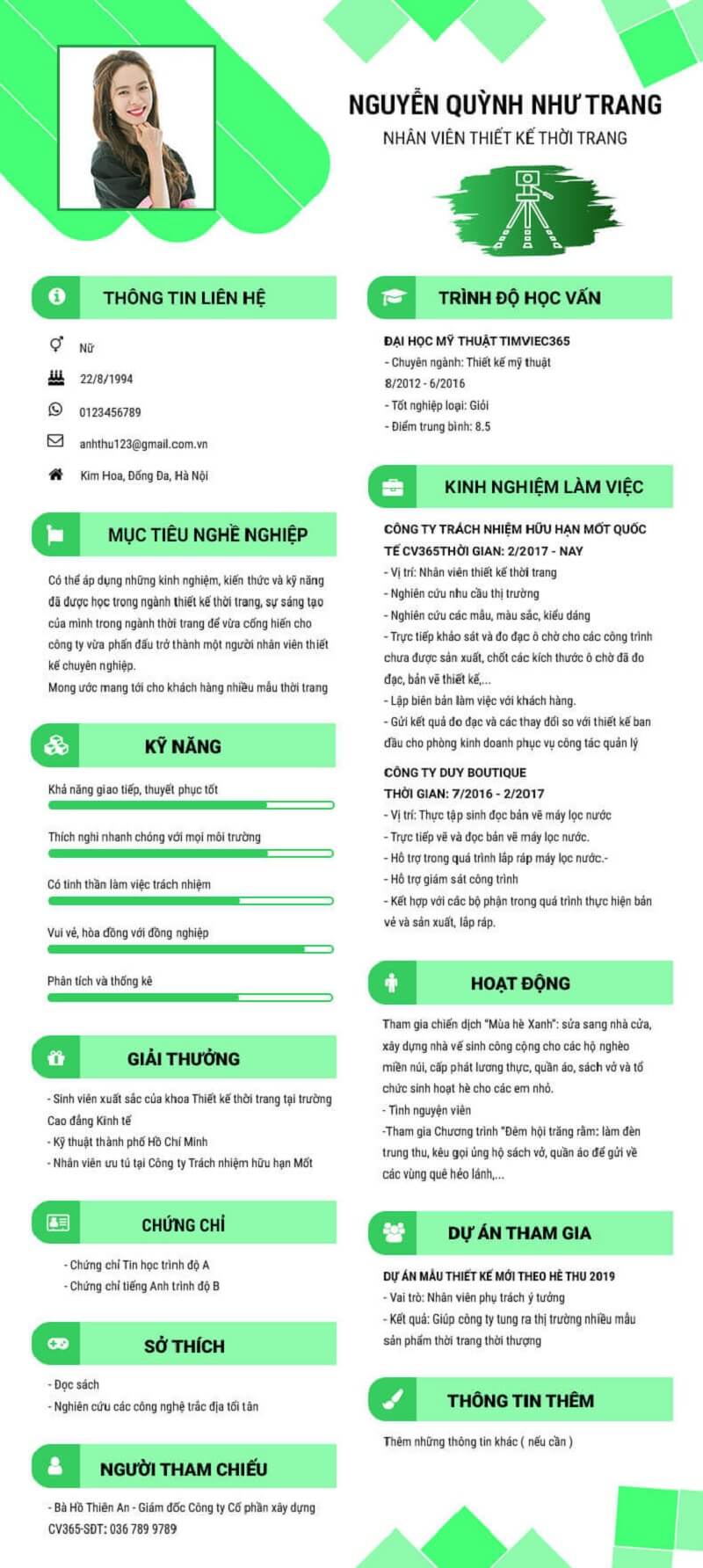 Cách chọn mẫu CV ngành mỹ phẩm thời trang