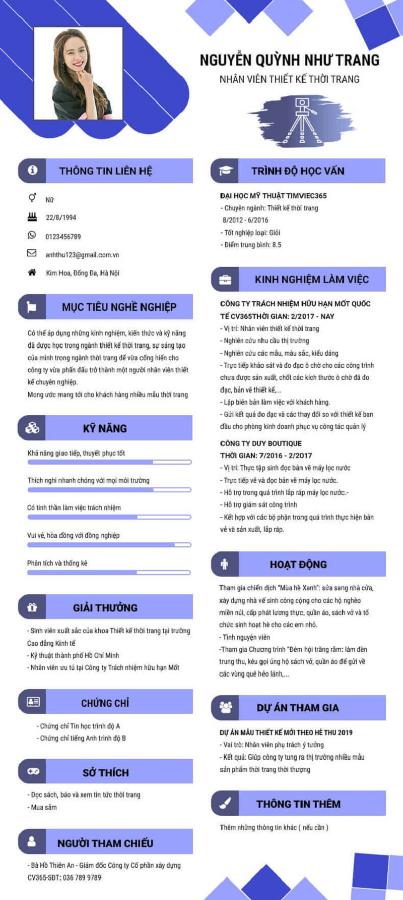 Cách viết CV xin việc mỹ phẩm - thời trang