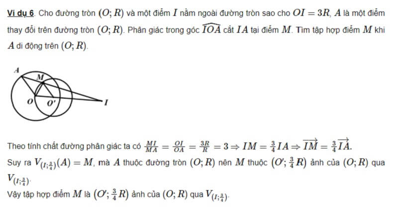 Dạng 4 – Giải các bài toán tập hợp điểm bằng phép vị tự