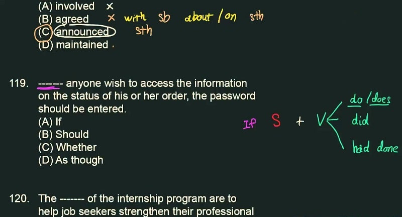 Dạng bài tập toeic