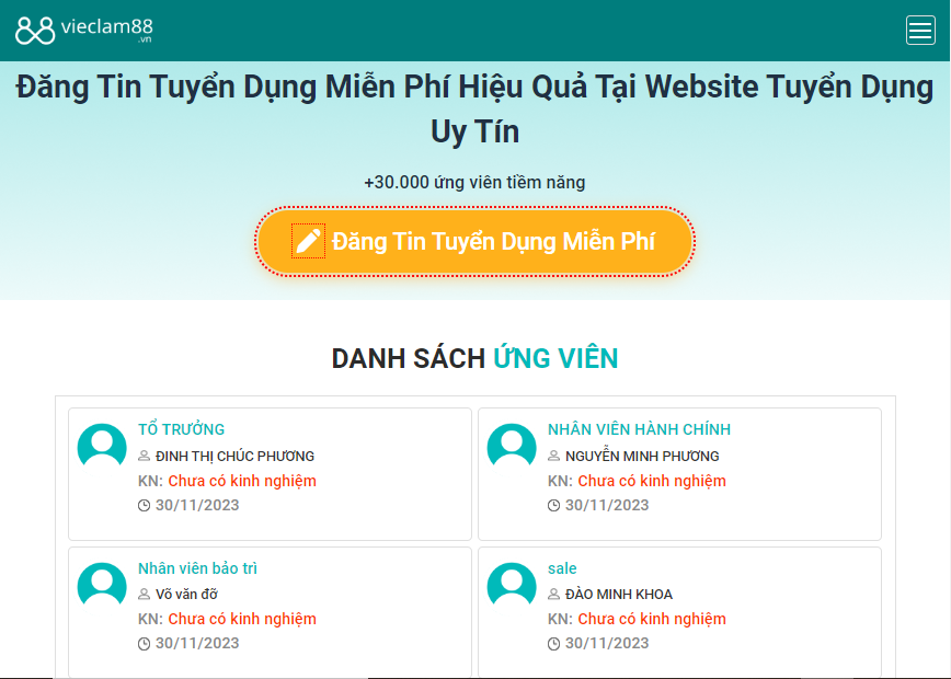 Topcvai - top 1 website đăng tin tuyển dụng miễn phí
