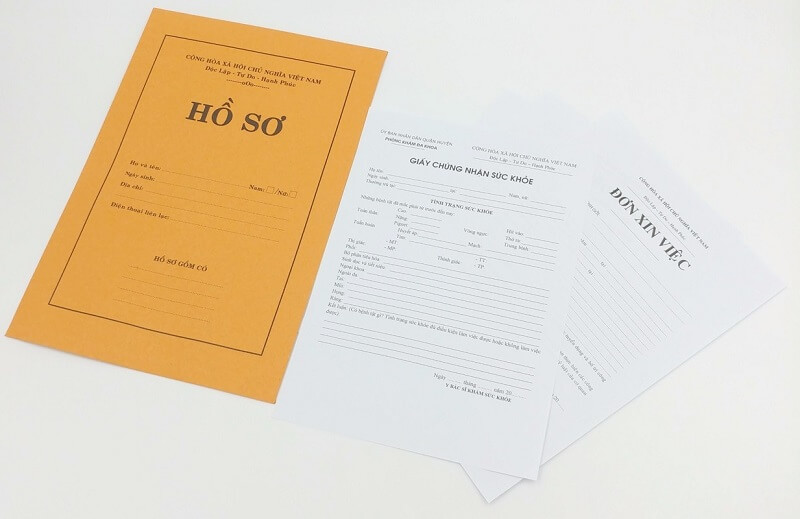 Chú ý các nội dung được ghi trên bìa hồ sơ