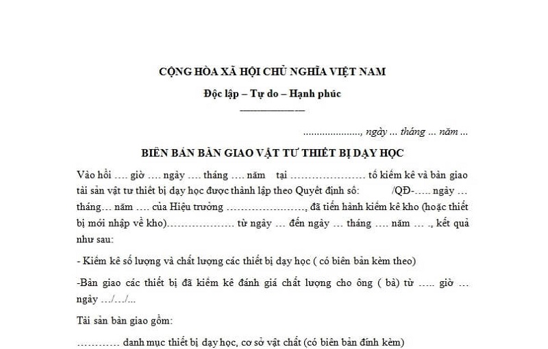 Những quy định có liên quan tới mẫu biên bản bàn giao thiết bị mà người dùng cần biết