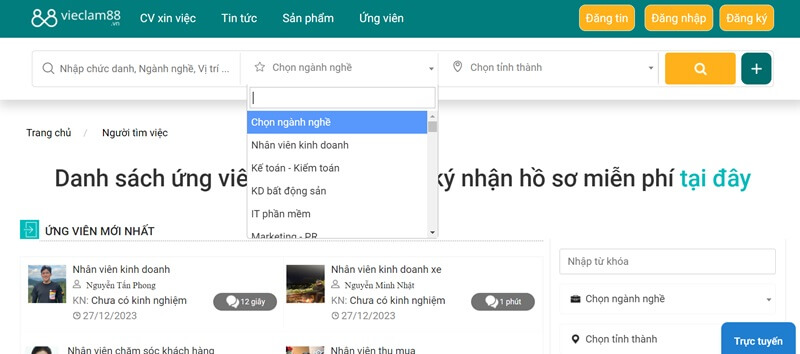 Tìm kiếm ứng viên nhanh chóng, hiệu quả với công nghệ AI