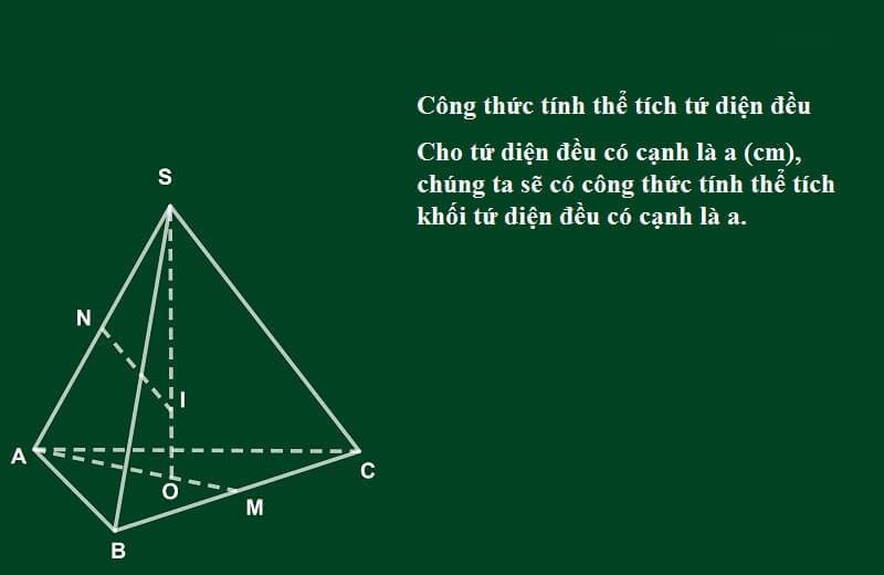 Công thức tính thể tích tứ diện đều
