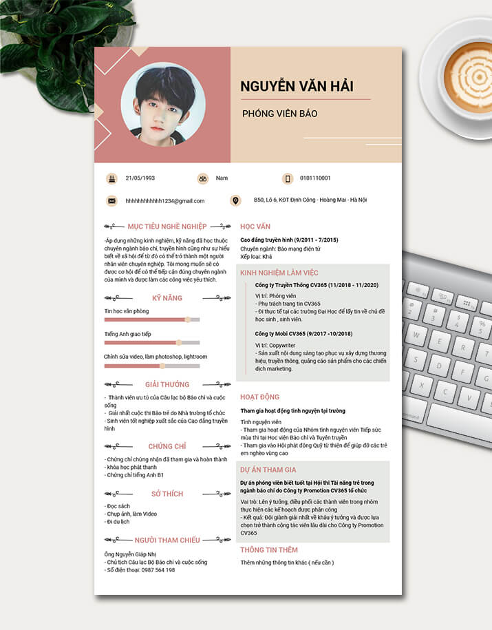 Các CV làm thêm buổi tối