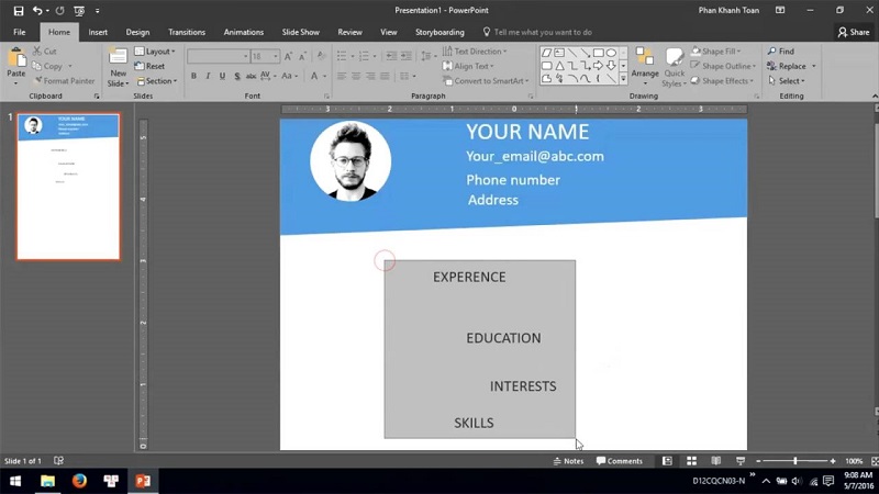  thiết kế CV bằng photoshop