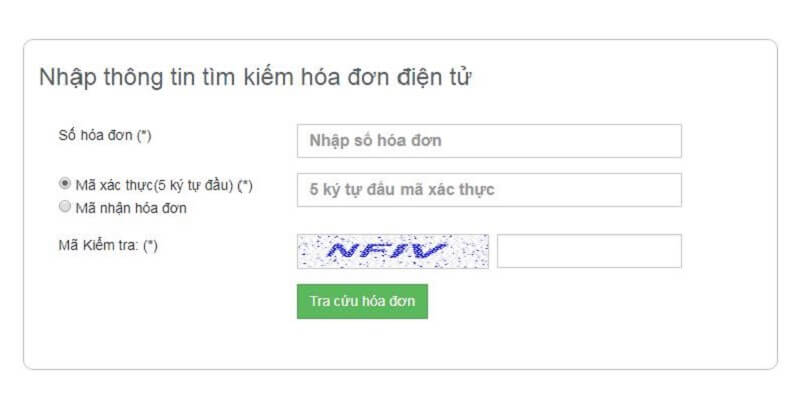 Thực hiện nhập đầy đủ thông tin cho việc tra cứu