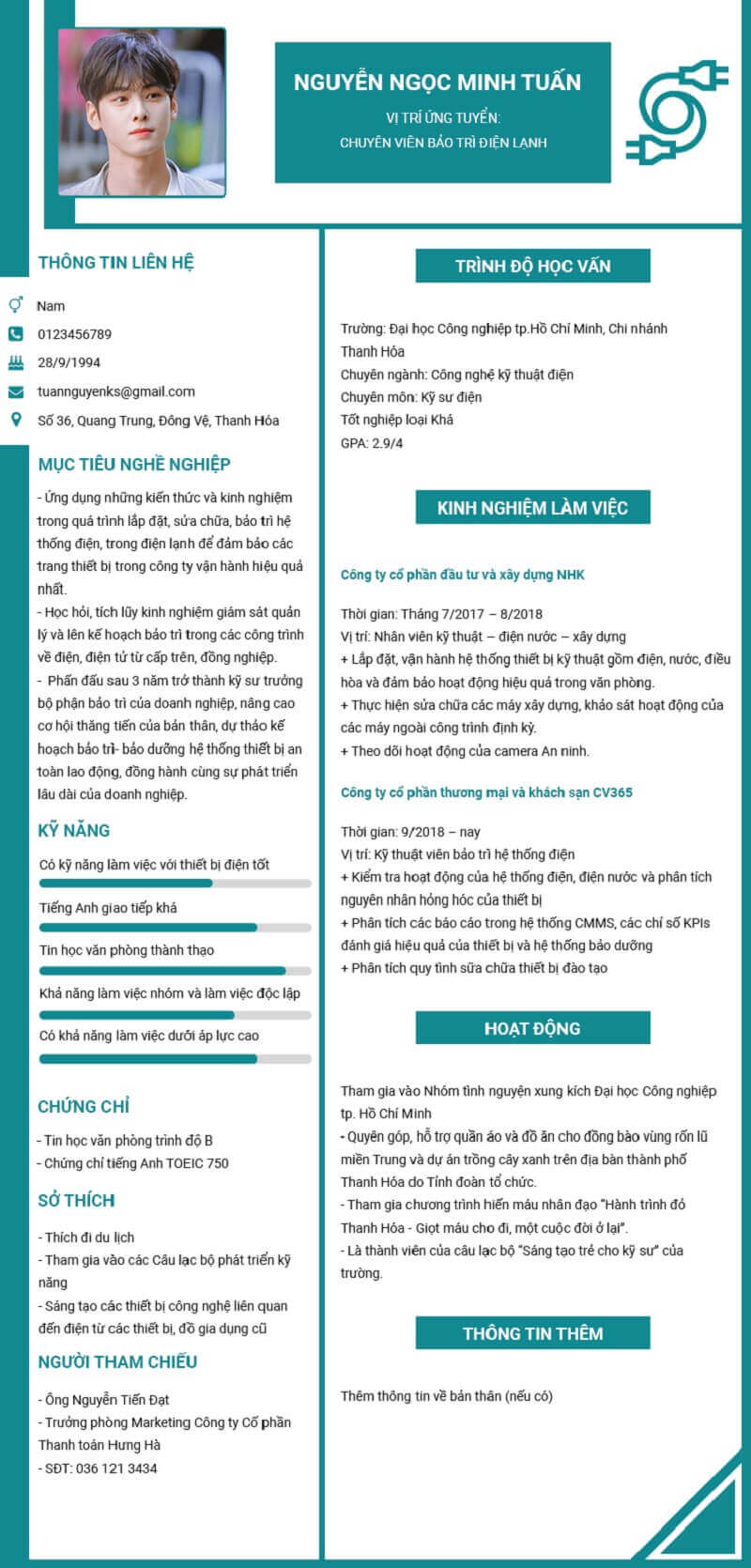 Cách viết CV giao thông vận tải cầu đường