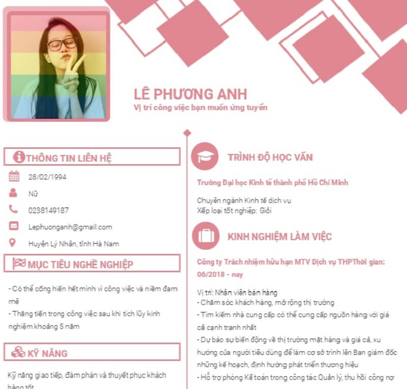 Hướng dẫn phần trình bày và lưu ý khi viết CV