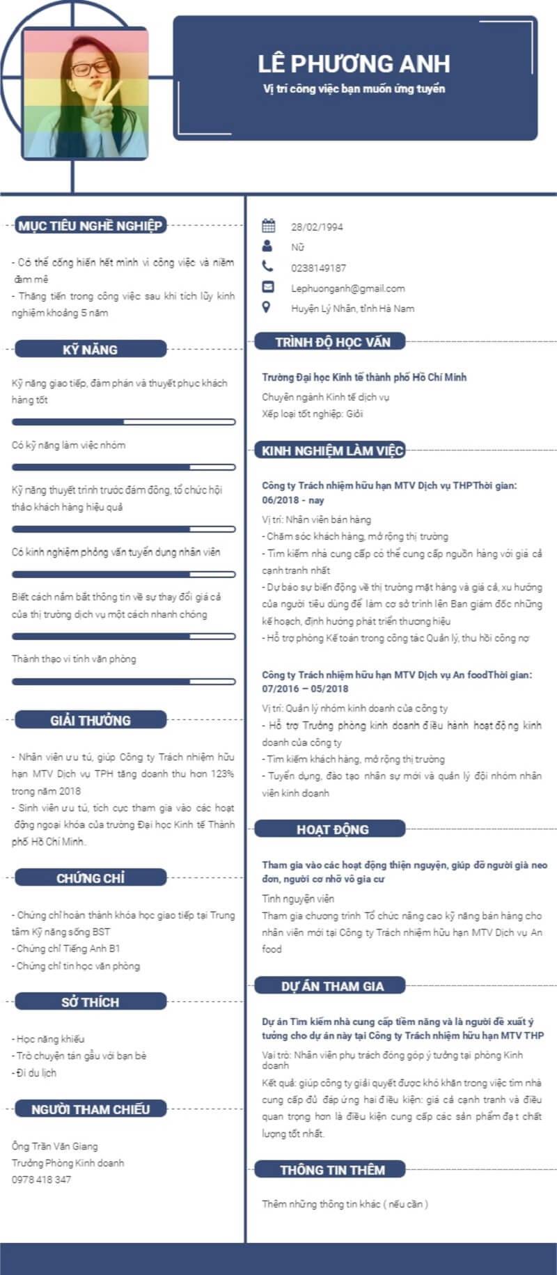 Tham khảo một vài mẫu CV nhân viên bán hàng