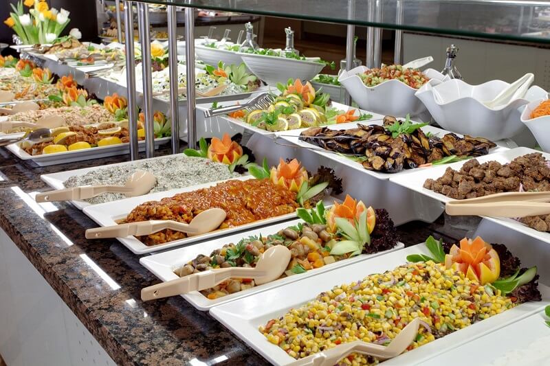 Menu đa dạng tại các nhà hàng Buffet