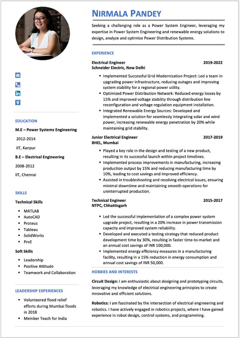 Lồng ghép các chỉ số trong CV xin việc điện tử viễn thông