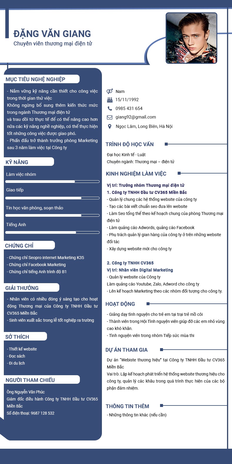 Viết quá trình học tập của bạn trong CV