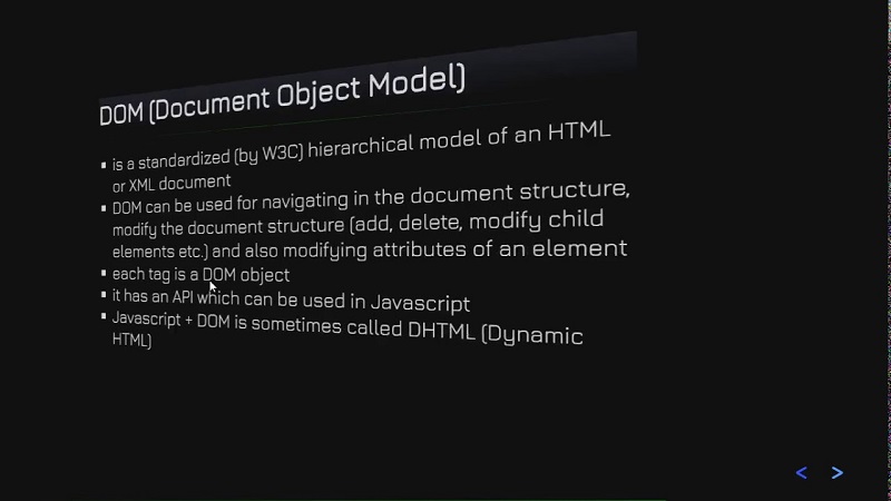 Document Object Model không phải là một tập hợp các cấu trúc dữ liệu