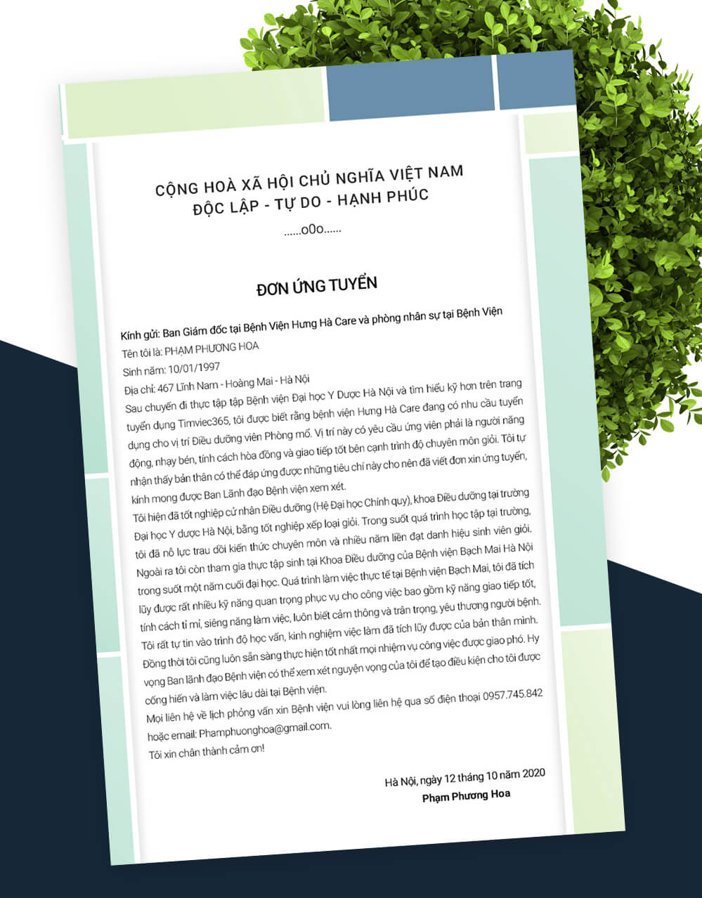Mẫu đơn xin việc