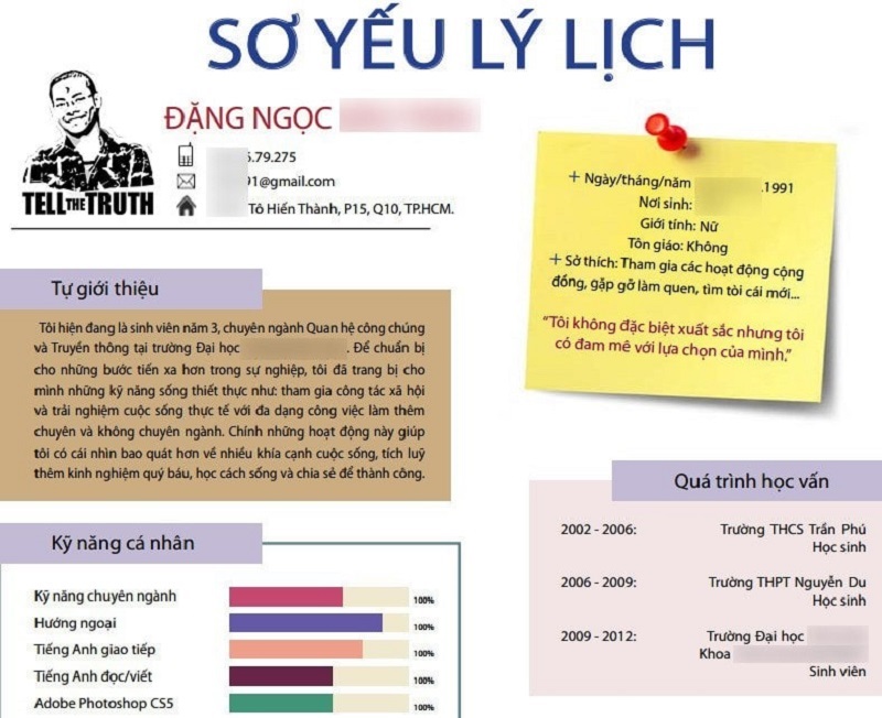 Cách trình bày mục hoàn cảnh gia đình trong sơ yếu lý lịch tự thuật