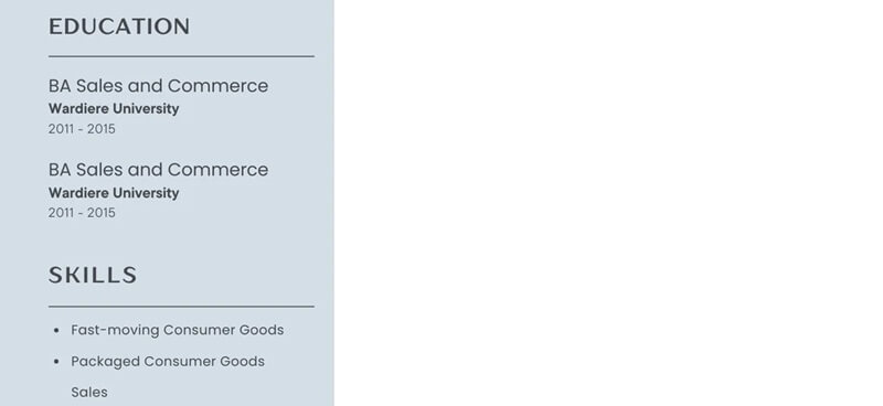 Phần trình độ học vấn trong CV nhân viên bán hàng