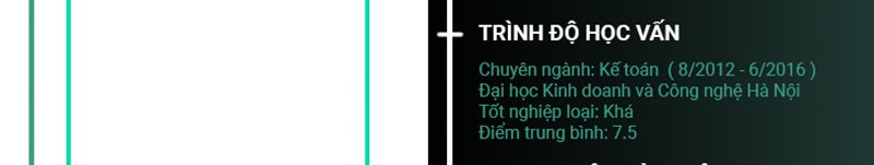 Phần trình độ học vấn trong CV xin việc ngành thống kê