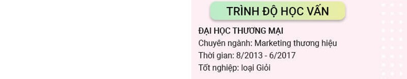 Phần trình độ học vấn trong CV xin việc truyền thông
