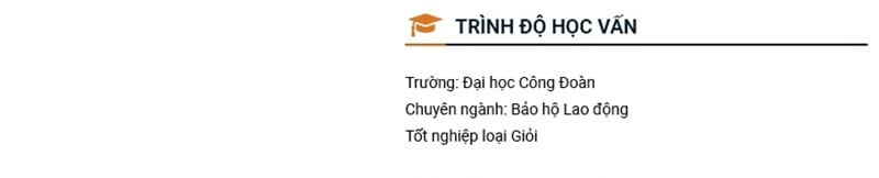 Phần trình độ học vấn trong mẫu CV xin việc An toàn lao động