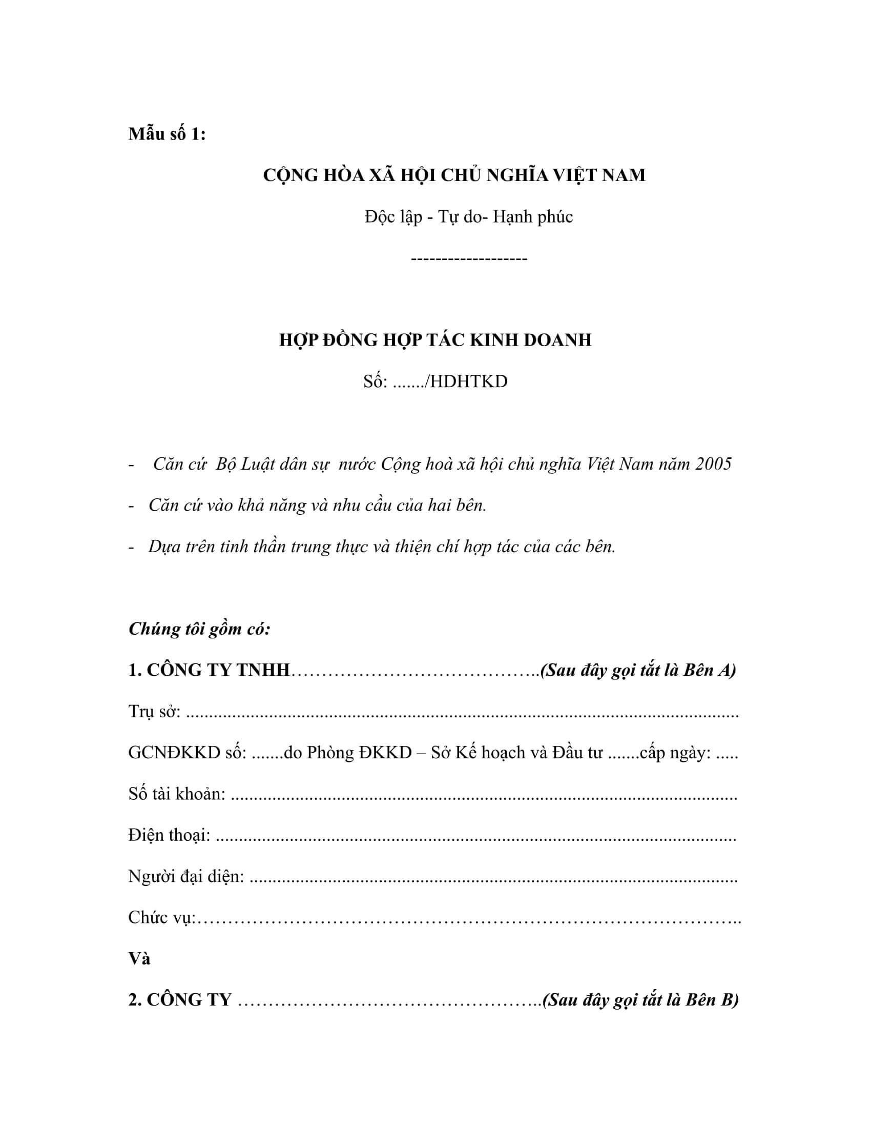 So sánh hợp đồng liên doanh với hợp đồng hợp tác kinh doanh