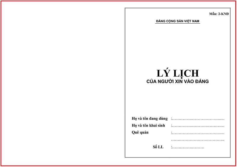 Hướng dẫn ghi Sơ yếu lý lịch Trung cấp chính trị