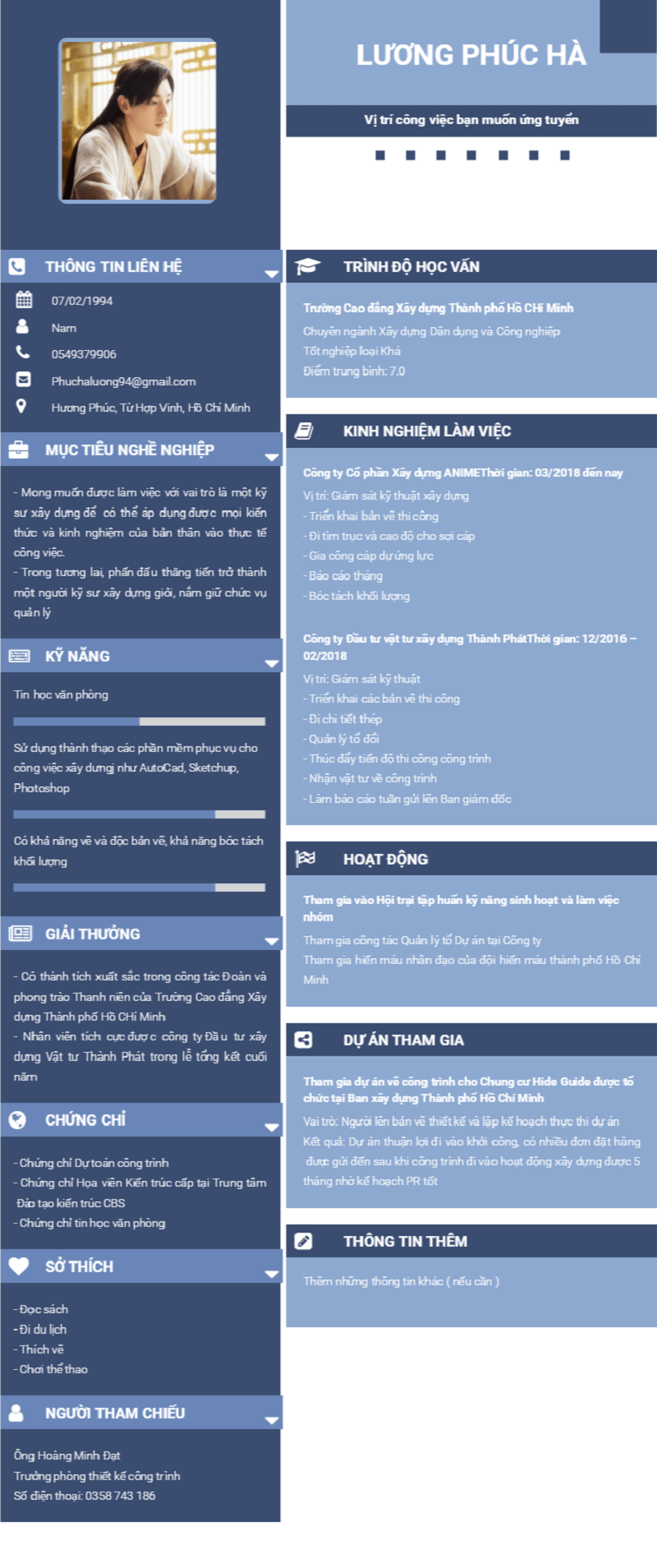 Kích thước CV chuẩn là bao nhiêu