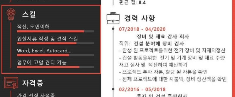 Phần kỹ năng trong CV xin việc tiếng Hàn