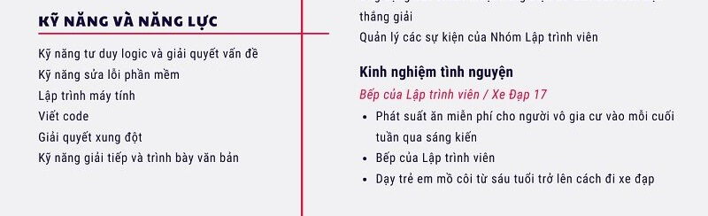 Kỹ năng trong CV xin việc IT