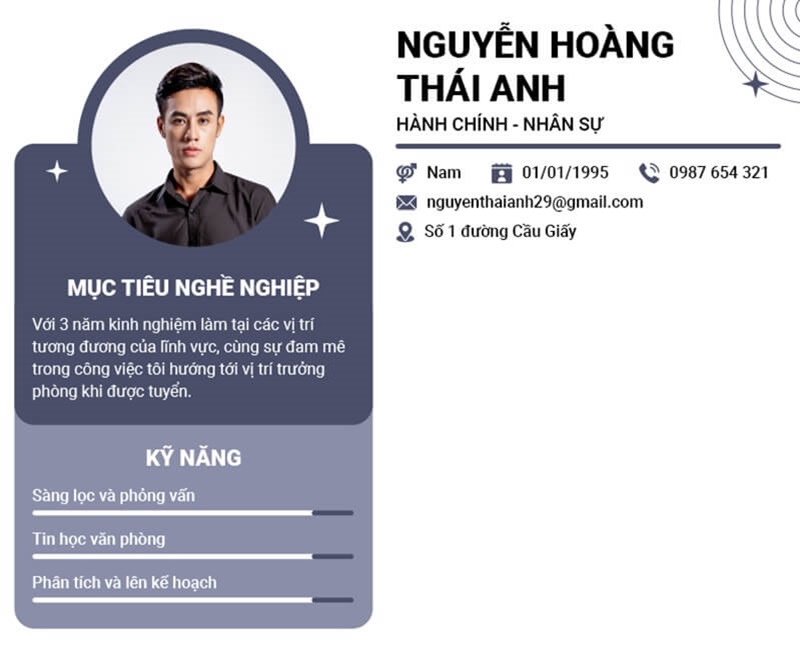 Phần kỹ năng trong CV xin việc hành chính nhân sự