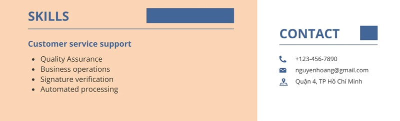 Phần kỹ năng trong CV ngân hàng tài chính