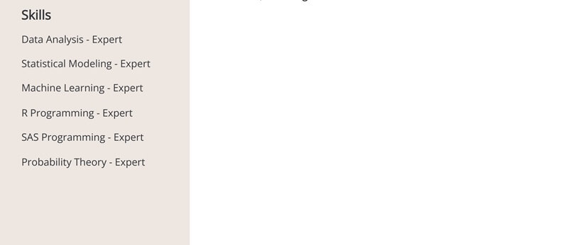 Phần kỹ năng trong CV xin việc ngành thống kê