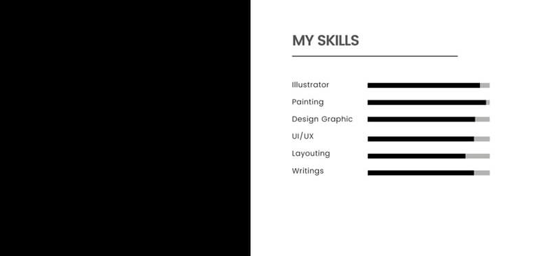 Phần kỹ năng trong CV thiết kế mỹ thuật
