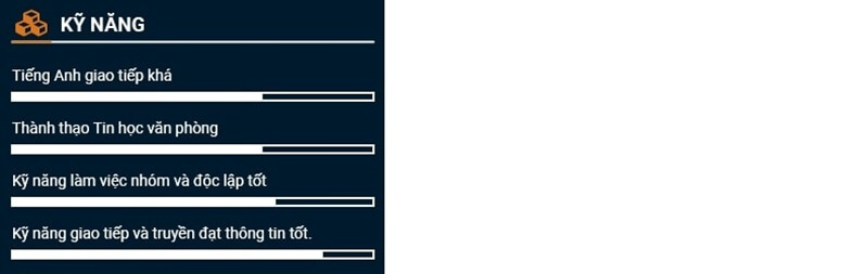 Phần kỹ năng trong mẫu CV xin việc ngành An toàn lao động