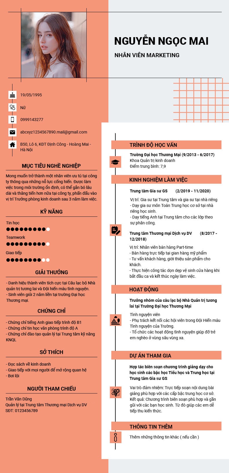 Làm CV xin việc trên máy tính máy Excel