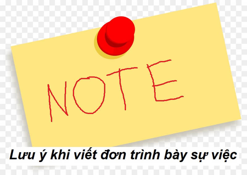 Một số lưu ý khi viết đơn trình bày sự việc