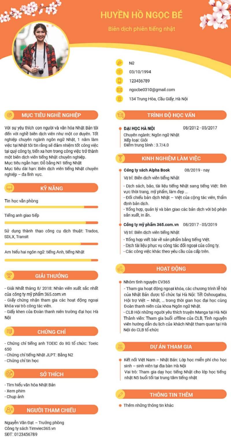 Cách viết kinh nghiệm làm việc