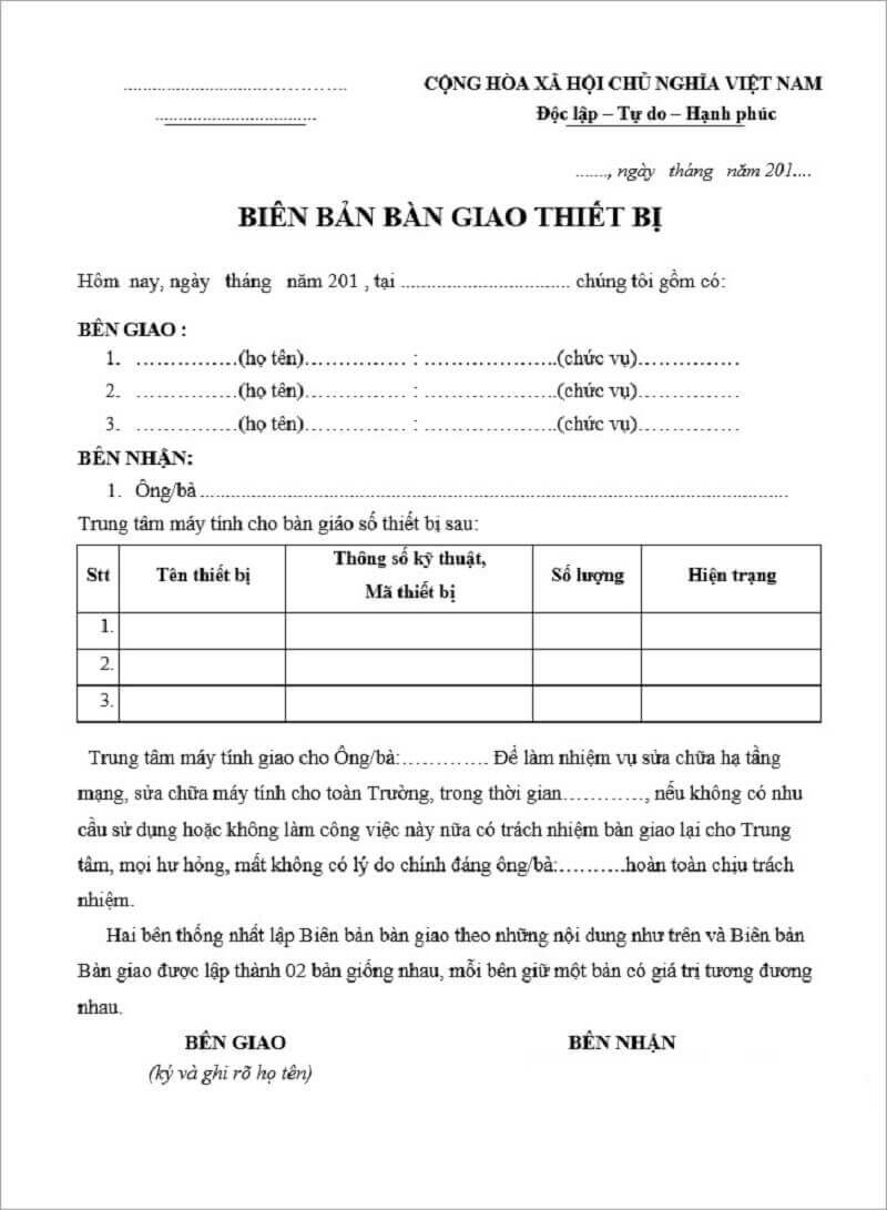 Lưu ý khi viết mẫu biên bản nghiệm thu