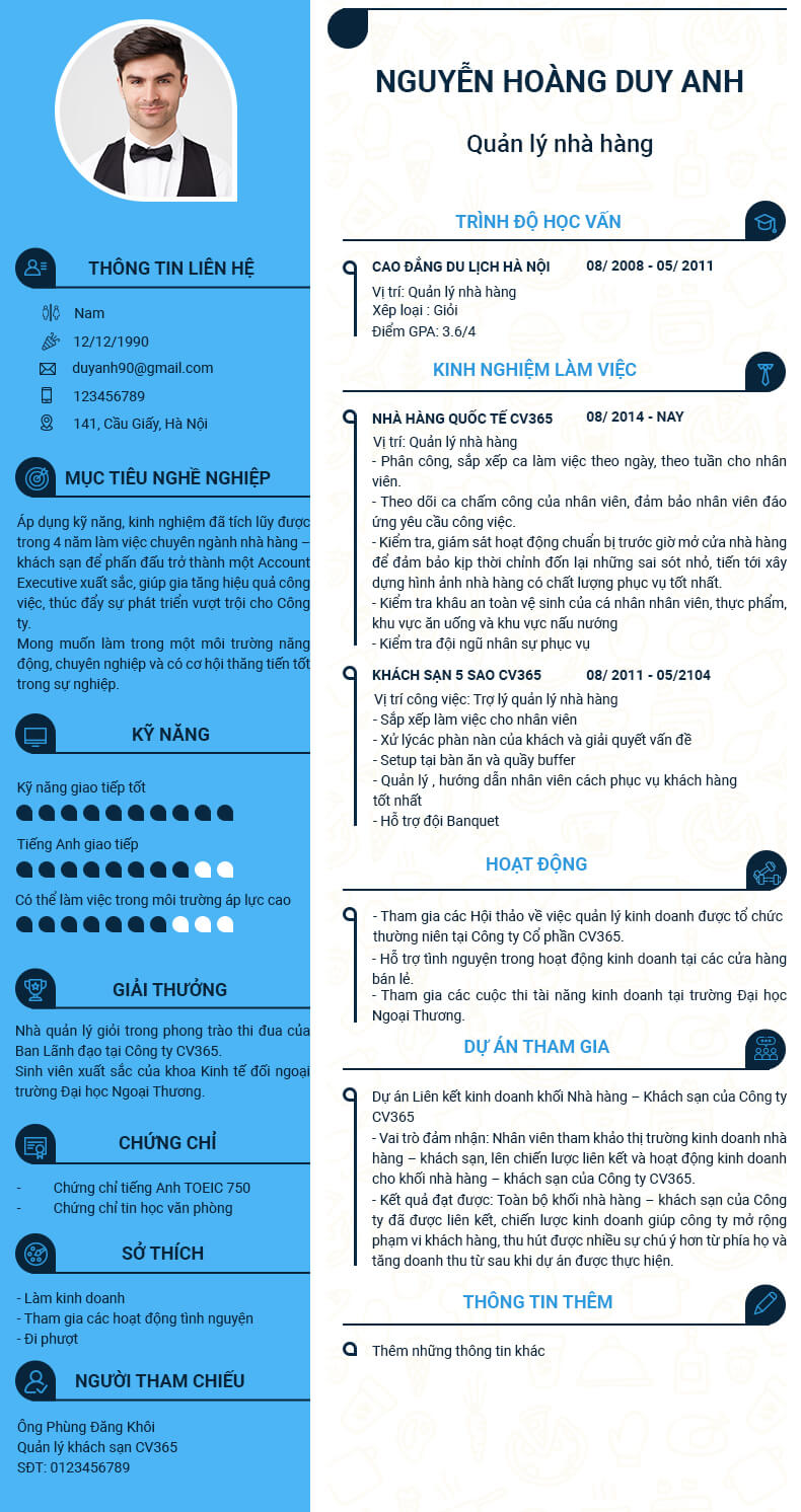 Tỉ mỉ trong cách trình bày CV