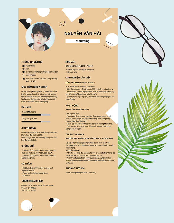 Thông tin cá nhân trong CV Europass