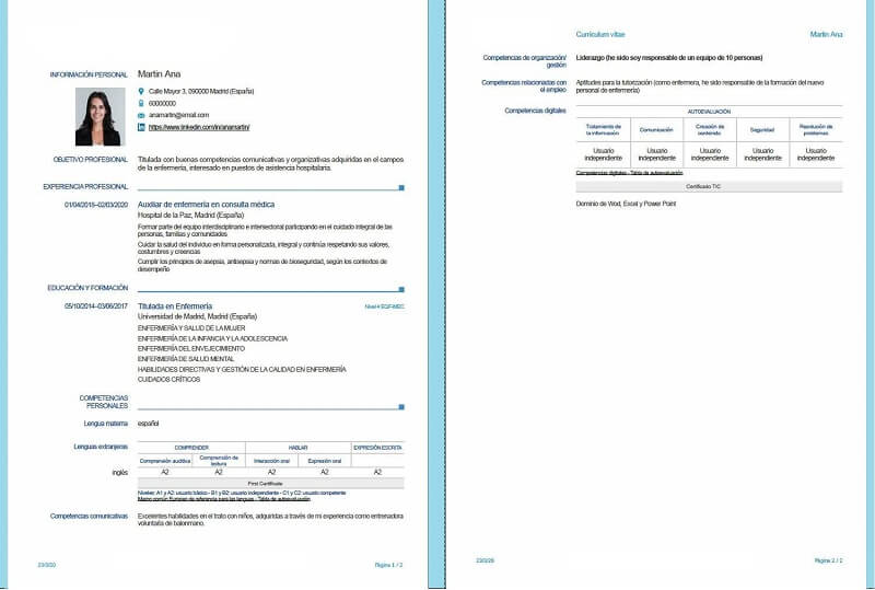 Tập trung trình bày kinh nghiệm làm việc của ứng viên trong CV Europass