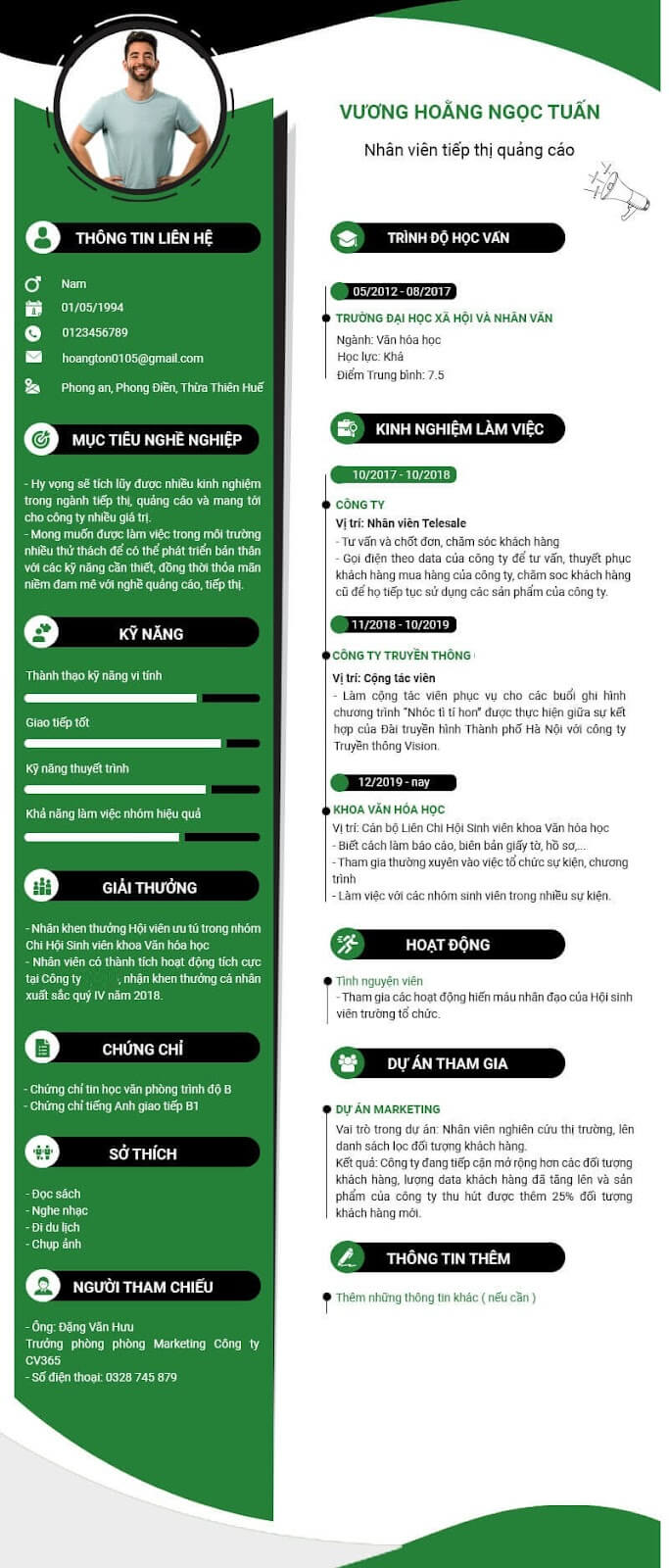 Bạn có thể tìm thấy hướng dẫn chi tiết với các mẫu CV đã được điền sẵn