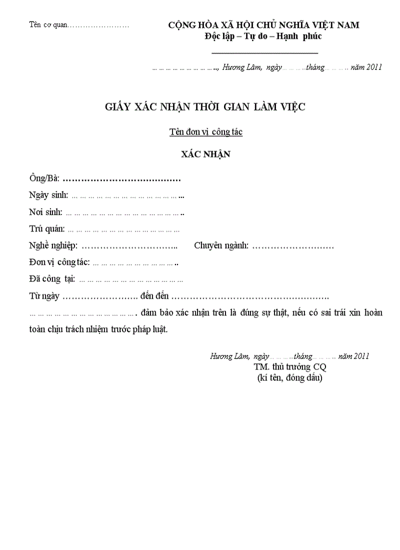 Có thể xin đơn xác nhận công tác ở đâu?