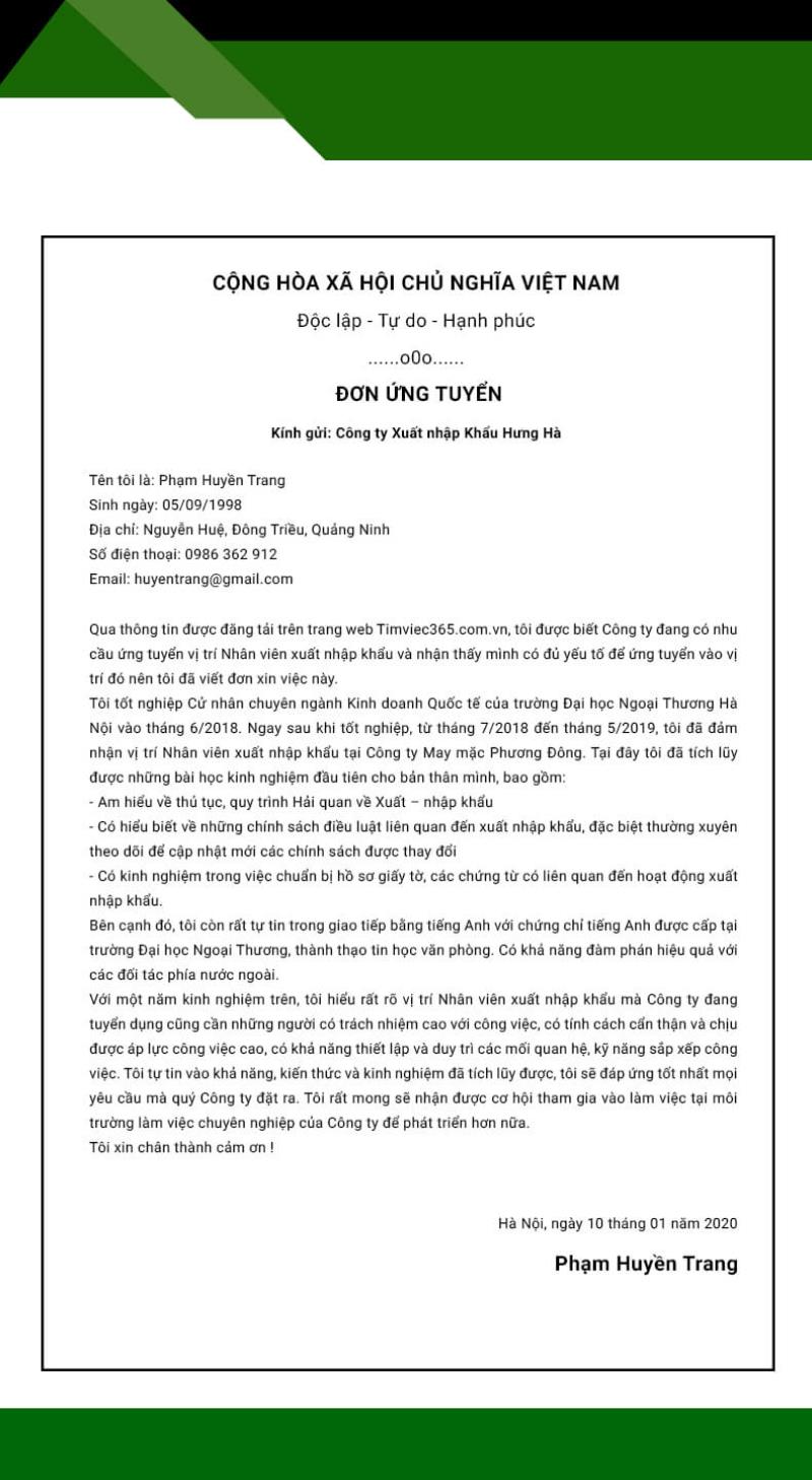 Mở đầu ấn tượng với nhà tuyển dụng