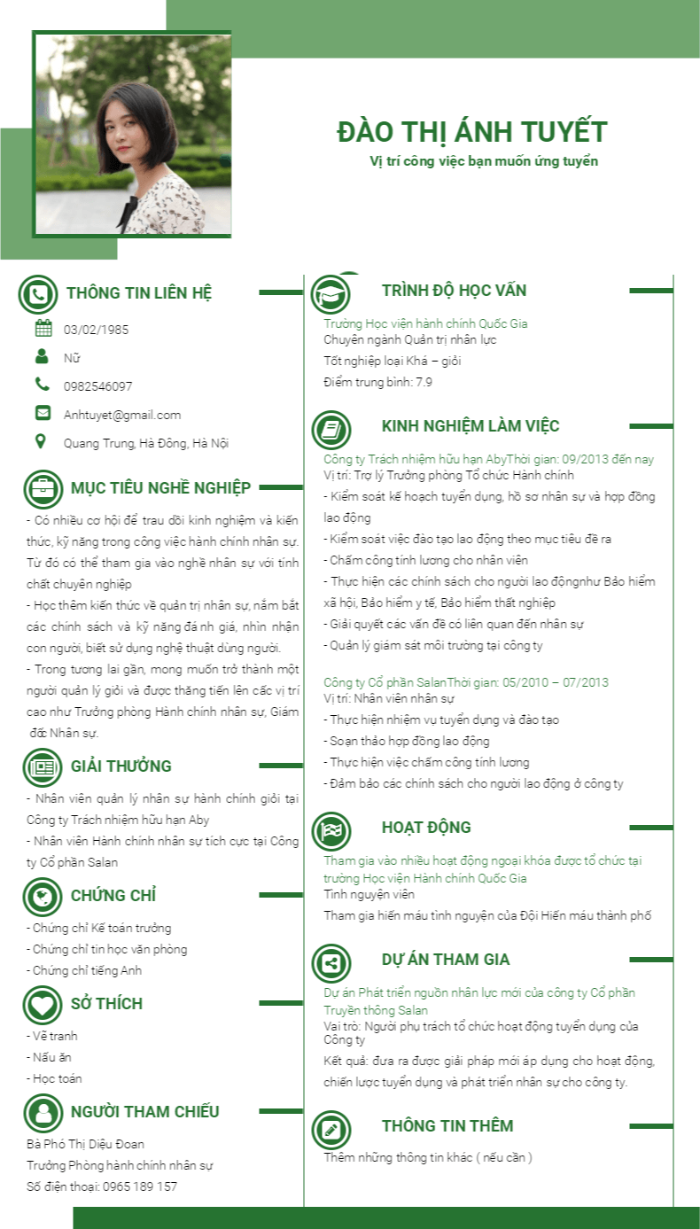 Một số công việc đặc thù cần nêu rõ tình trạng hôn nhân trong CV