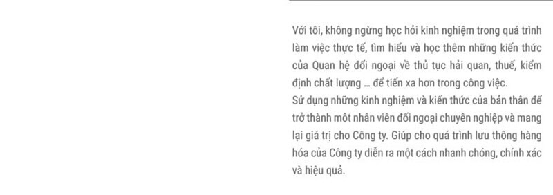 Phần mục tiêu nghề nghiệp trong CV quan hệ đối ngoại