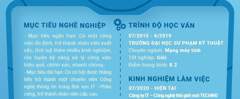 Phần mục tiêu nghề nghiệp trong CV IT phần cứng mạng