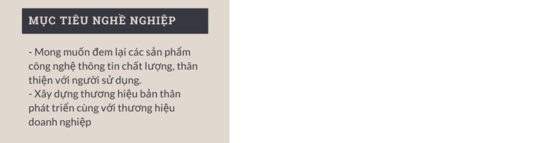 Phần mục tiêu nghề nghiệp trong CV xin việc Part-time
