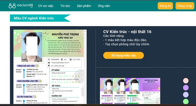 Tạo và thiết kế CV xin việc ngành Kiến trúc ở đâu chuyên nghiệp nhất?